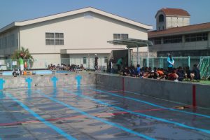 プール清掃をしました 佐賀県白石町立有明西小学校