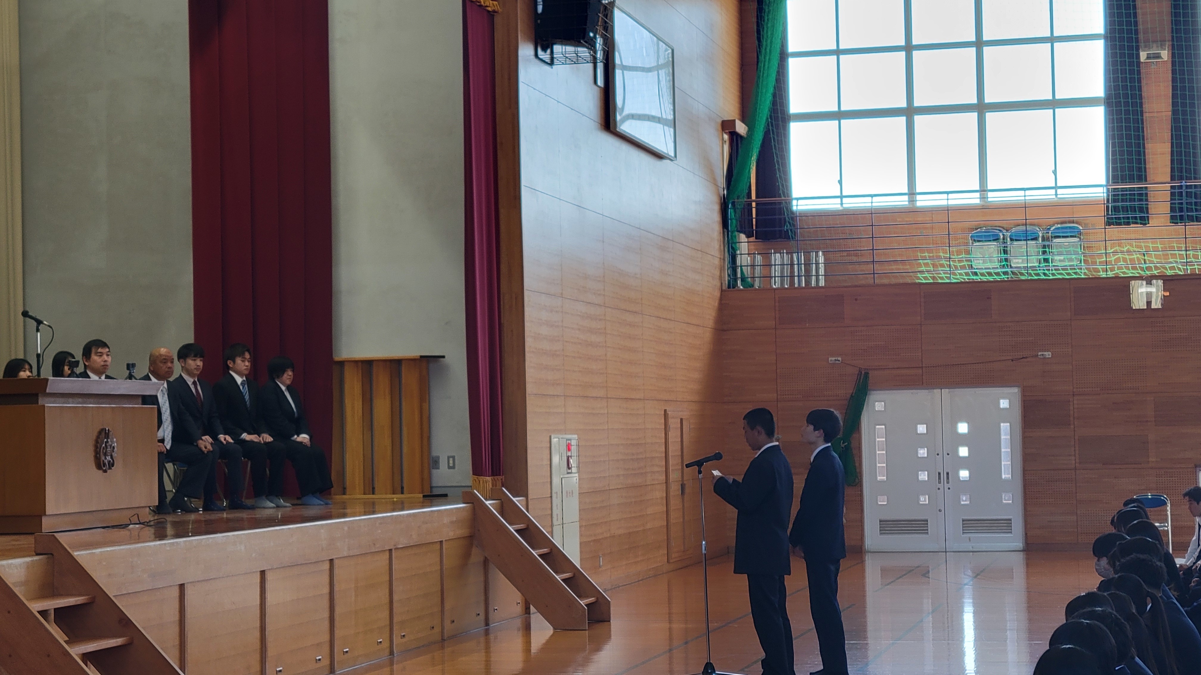生徒代表挨拶
