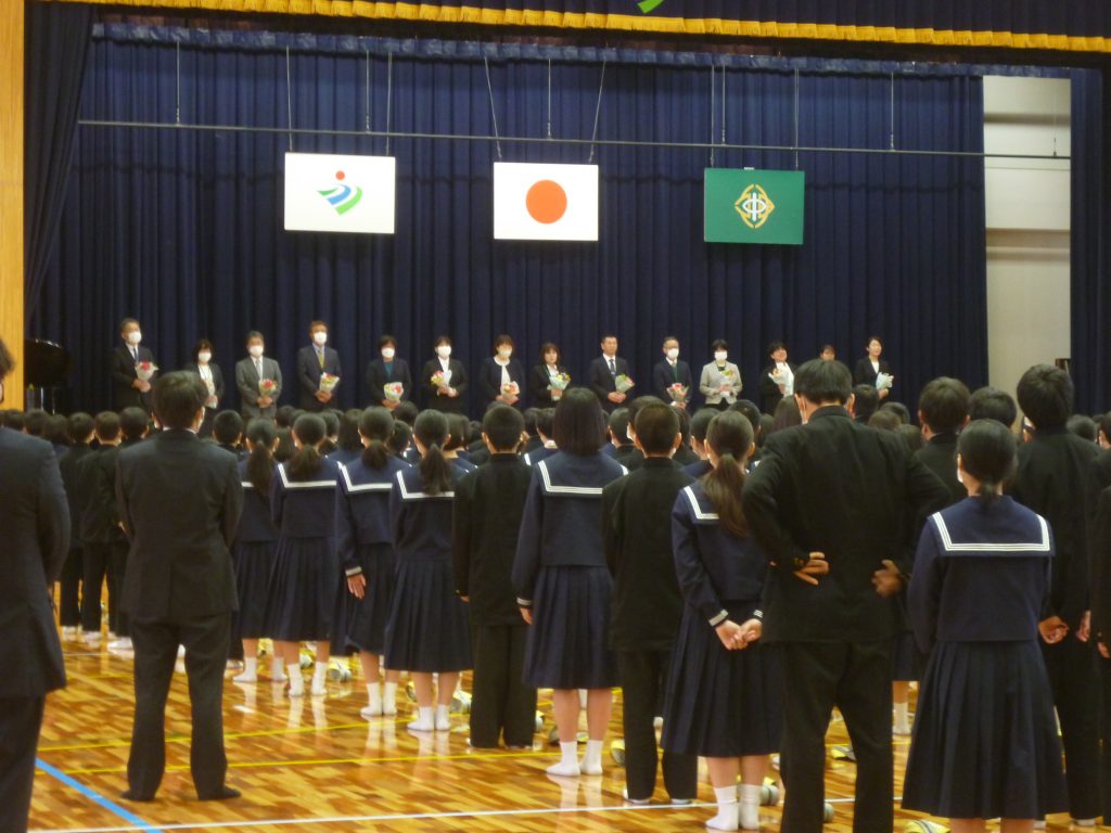 辞任式 神埼市立神埼中学校