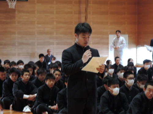 在校生 新入生 対面式 佐賀県立唐津工業高等学校