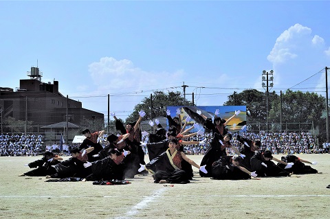 西高祭 体育祭応援合戦 バックアーチ ９月１０日 佐賀県立佐賀西高等学校