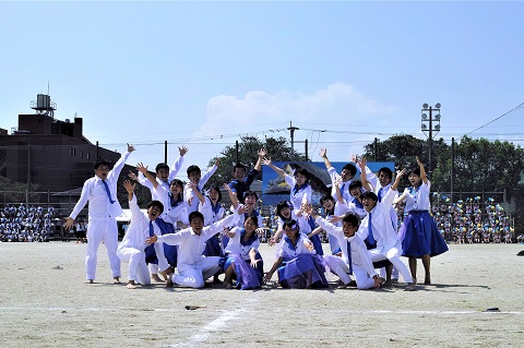 西高祭 体育祭応援合戦 バックアーチ ９月１０日 佐賀県立佐賀西高等学校