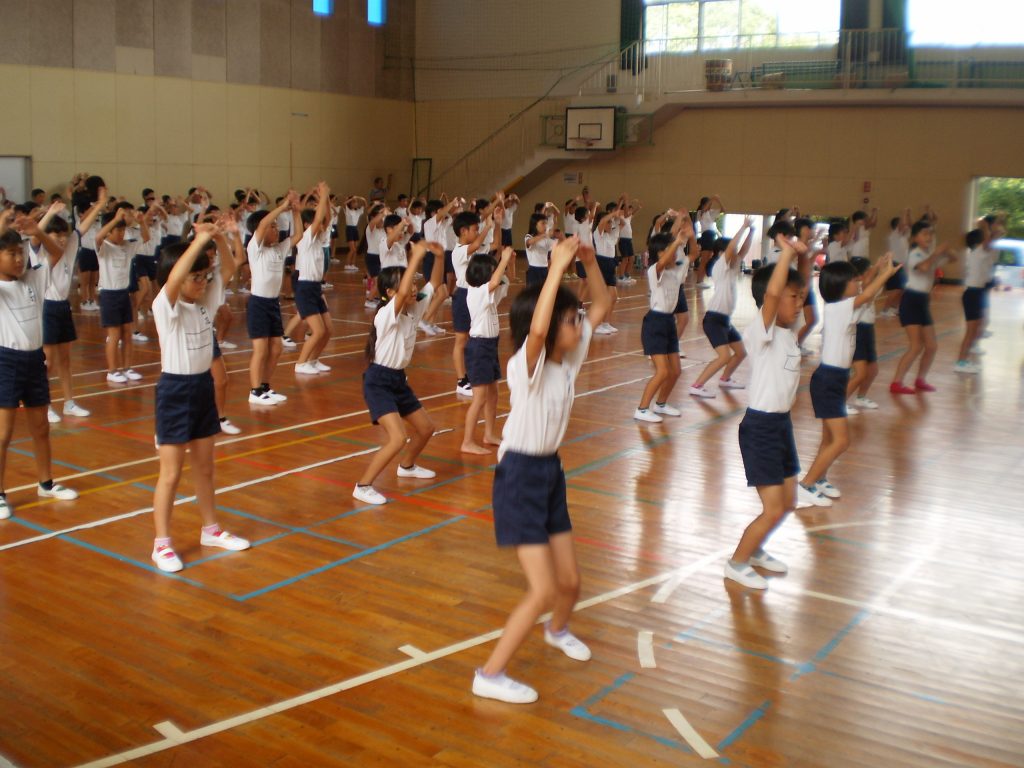 体育大会練習風景 伊万里市立立花小学校
