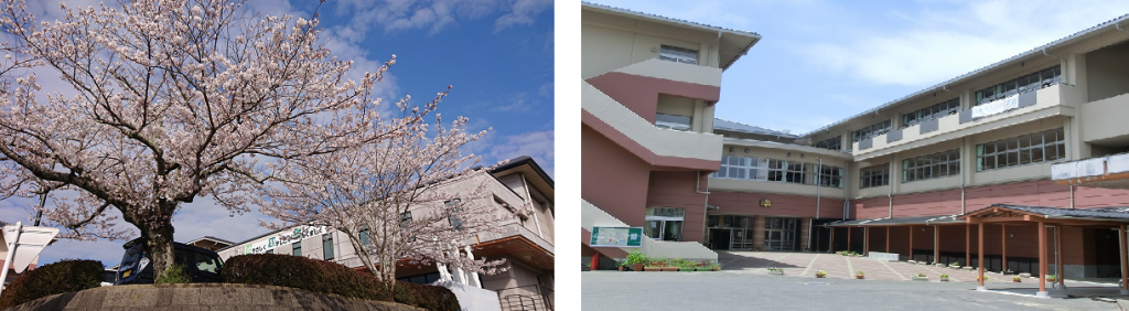 校長室から 武雄市立山内中学校